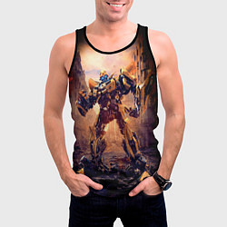 Майка-безрукавка мужская Трансформеры: Бамблби, цвет: 3D-черный — фото 2