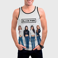 Майка-безрукавка мужская Blackpink kpopk, цвет: 3D-черный — фото 2