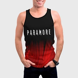 Майка-безрукавка мужская Paramore red plasma, цвет: 3D-черный — фото 2