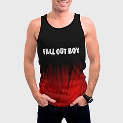 Майка-безрукавка мужская Fall Out Boy red plasma, цвет: 3D-черный — фото 2