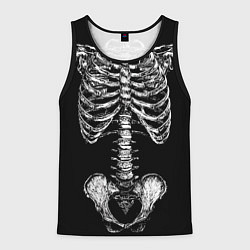 Майка-безрукавка мужская Скелет человека, цвет: 3D-черный
