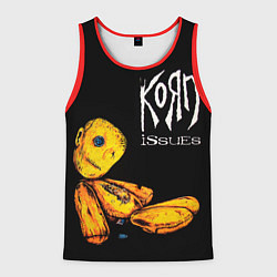 Майка-безрукавка мужская Korn - issues, цвет: 3D-красный