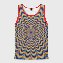 Майка-безрукавка мужская Гипнотический рисунок, цвет: 3D-красный