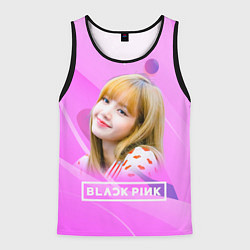 Майка-безрукавка мужская Blackpink Lisa pink, цвет: 3D-черный