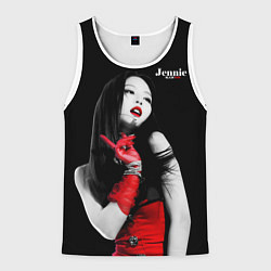 Майка-безрукавка мужская Blackpink Jennie Red dress, цвет: 3D-белый