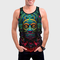 Майка-безрукавка мужская Ацтекские Боги, цвет: 3D-черный — фото 2