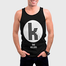 Майка-безрукавка мужская The Killers glitch на темном фоне, цвет: 3D-черный — фото 2