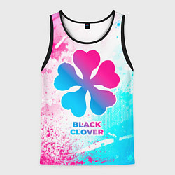 Майка-безрукавка мужская Black Clover neon gradient style, цвет: 3D-черный