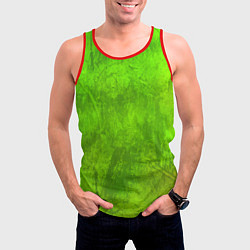 Майка-безрукавка мужская Зелёная фантазия, цвет: 3D-красный — фото 2
