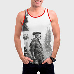 Майка-безрукавка мужская Матёрый бригадир, цвет: 3D-красный — фото 2