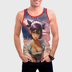 Майка-безрукавка мужская Лена - Бесконечное лето, цвет: 3D-красный — фото 2