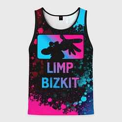 Майка-безрукавка мужская Limp Bizkit - neon gradient, цвет: 3D-черный