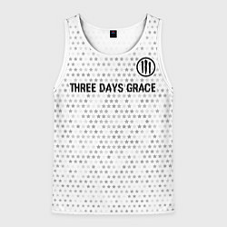 Майка-безрукавка мужская Three Days Grace glitch на светлом фоне: символ св, цвет: 3D-белый
