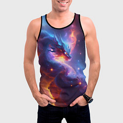 Майка-безрукавка мужская Туманность дракона, цвет: 3D-черный — фото 2