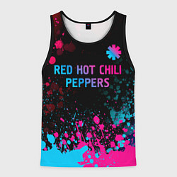 Мужская майка без рукавов Red Hot Chili Peppers - neon gradient: символ свер