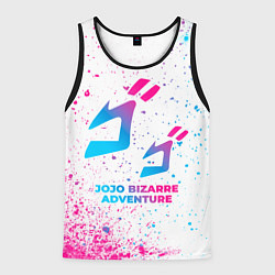 Майка-безрукавка мужская JoJo Bizarre Adventure neon gradient style, цвет: 3D-черный