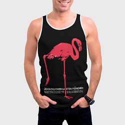 Майка-безрукавка мужская Фламинго - Мюнхен, цвет: 3D-белый — фото 2