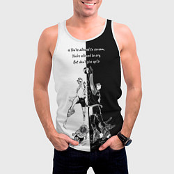 Майка-безрукавка мужская Хината и мяч - аниме волейбол, цвет: 3D-белый — фото 2