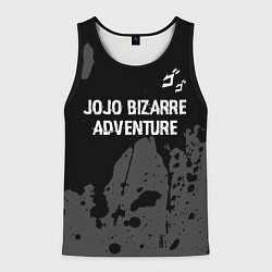 Майка-безрукавка мужская JoJo Bizarre Adventure glitch на темном фоне: симв, цвет: 3D-черный