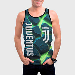 Майка-безрукавка мужская Juventus green neon, цвет: 3D-черный — фото 2