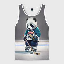 Майка-безрукавка мужская Panda striker of the Florida Panthers, цвет: 3D-белый