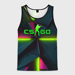 Майка-безрукавка мужская CS GO green neon, цвет: 3D-черный