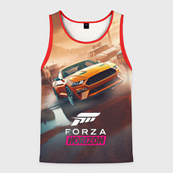 Майка-безрукавка мужская Forza Horizon race, цвет: 3D-красный