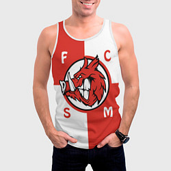 Майка-безрукавка мужская FCSM мясо, цвет: 3D-белый — фото 2