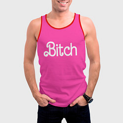 Майка-безрукавка мужская Bitch Barbie, цвет: 3D-красный — фото 2