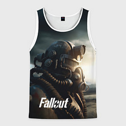 Майка-безрукавка мужская Fallout man game, цвет: 3D-белый