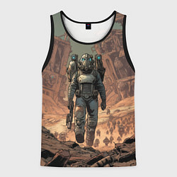 Майка-безрукавка мужская Fallout пустоши, цвет: 3D-черный