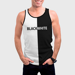 Майка-безрукавка мужская Black white, цвет: 3D-черный — фото 2