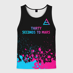 Мужская майка без рукавов Thirty Seconds to Mars - neon gradient: символ све