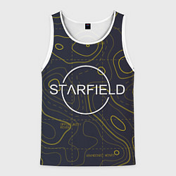 Майка-безрукавка мужская Starfield марс dark, цвет: 3D-белый