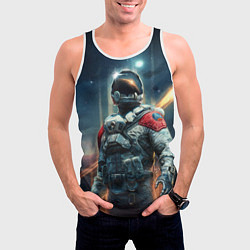 Майка-безрукавка мужская Пилот Шаттла - Старфилд, цвет: 3D-белый — фото 2