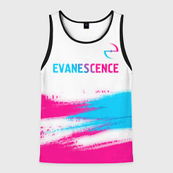 Мужская майка без рукавов Evanescence neon gradient style: символ сверху