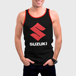 Майка-безрукавка мужская Suzuki sport brend, цвет: 3D-красный — фото 2