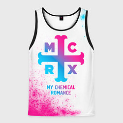 Майка-безрукавка мужская My Chemical Romance neon gradient style, цвет: 3D-черный
