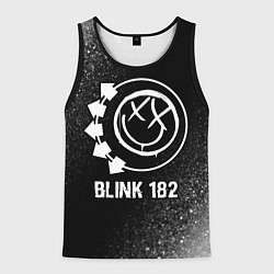 Майка-безрукавка мужская Blink 182 glitch на темном фоне, цвет: 3D-черный