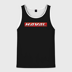 Майка-безрукавка мужская Haval auto, цвет: 3D-белый