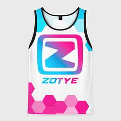 Майка-безрукавка мужская Zotye neon gradient style, цвет: 3D-черный