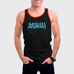 Майка-безрукавка мужская Душнила капли воды, цвет: 3D-красный — фото 2