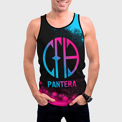 Майка-безрукавка мужская Pantera - neon gradient, цвет: 3D-черный — фото 2