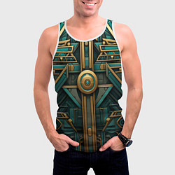 Майка-безрукавка мужская Орнамент в египетском стиле, цвет: 3D-белый — фото 2