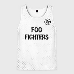 Майка-безрукавка мужская Foo Fighters glitch на светлом фоне посередине, цвет: 3D-белый