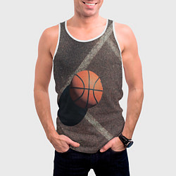 Майка-безрукавка мужская Мяч баскетбольный, цвет: 3D-белый — фото 2