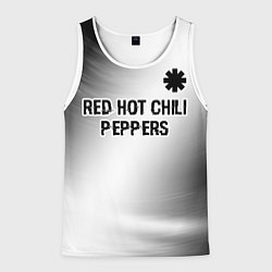 Майка-безрукавка мужская Red Hot Chili Peppers glitch на светлом фоне посер, цвет: 3D-белый