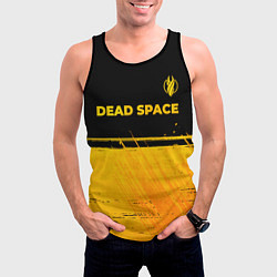 Майка-безрукавка мужская Dead Space - gold gradient посередине, цвет: 3D-черный — фото 2