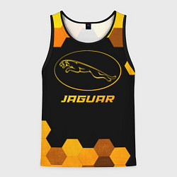Майка-безрукавка мужская Jaguar - gold gradient, цвет: 3D-черный