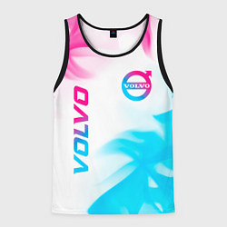 Мужская майка без рукавов Volvo neon gradient style вертикально